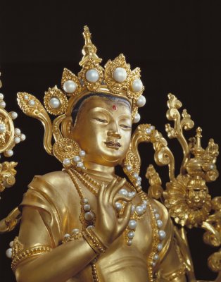 图片[2]-Gold inlaid statue of East Pearl Bodhisattva-China Archive